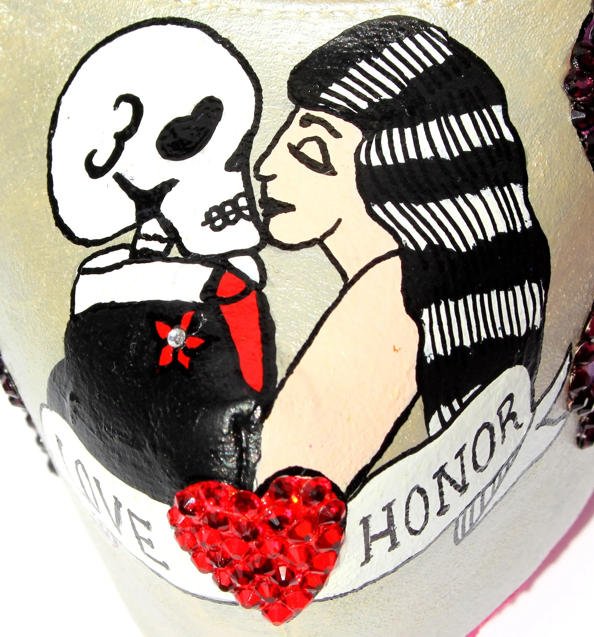 Till Death Do Us Part Sailor Tattoo Crystal Heels