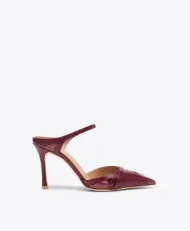 Uma 90 Red Leather Mules