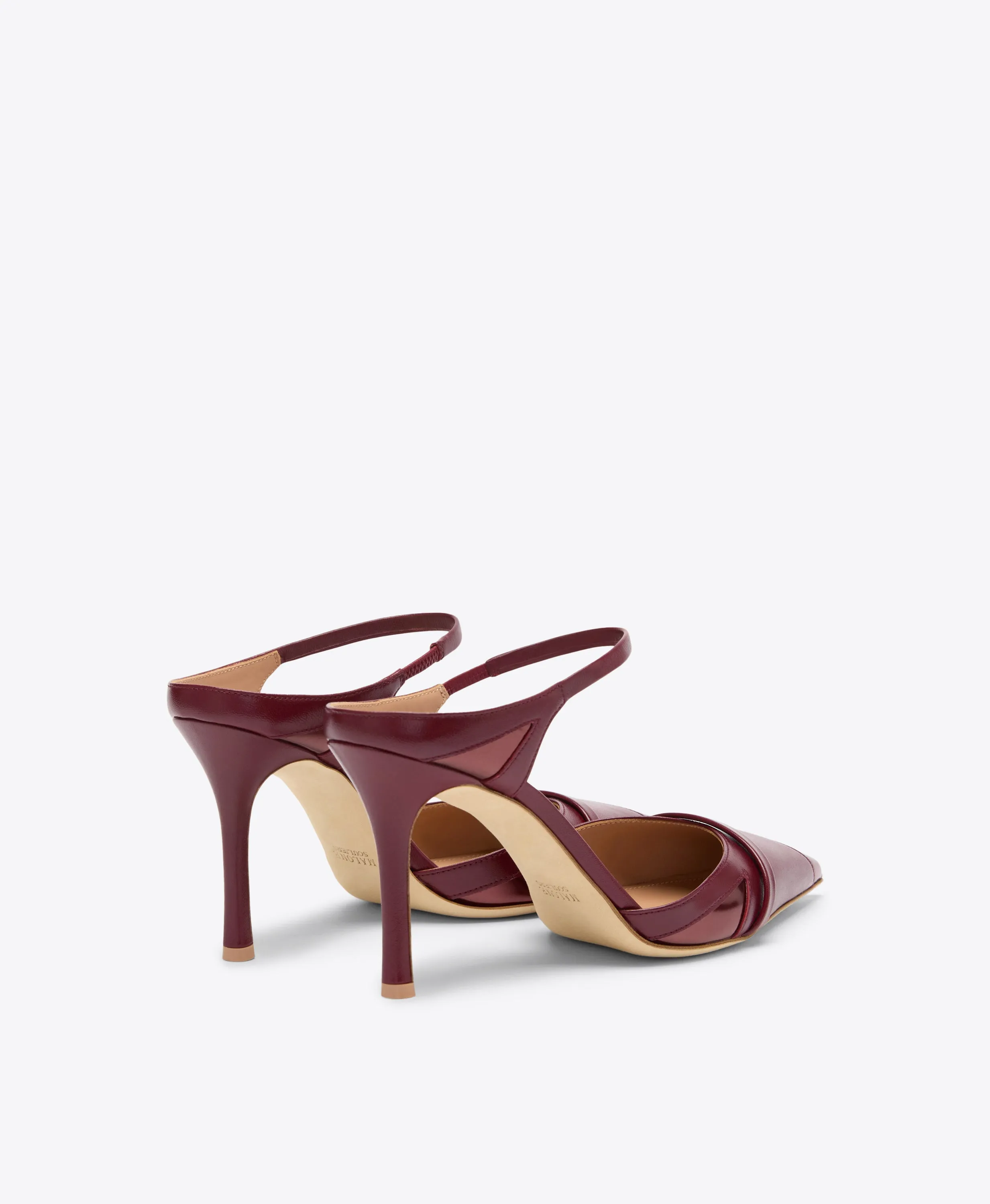 Uma 90 Red Leather Mules