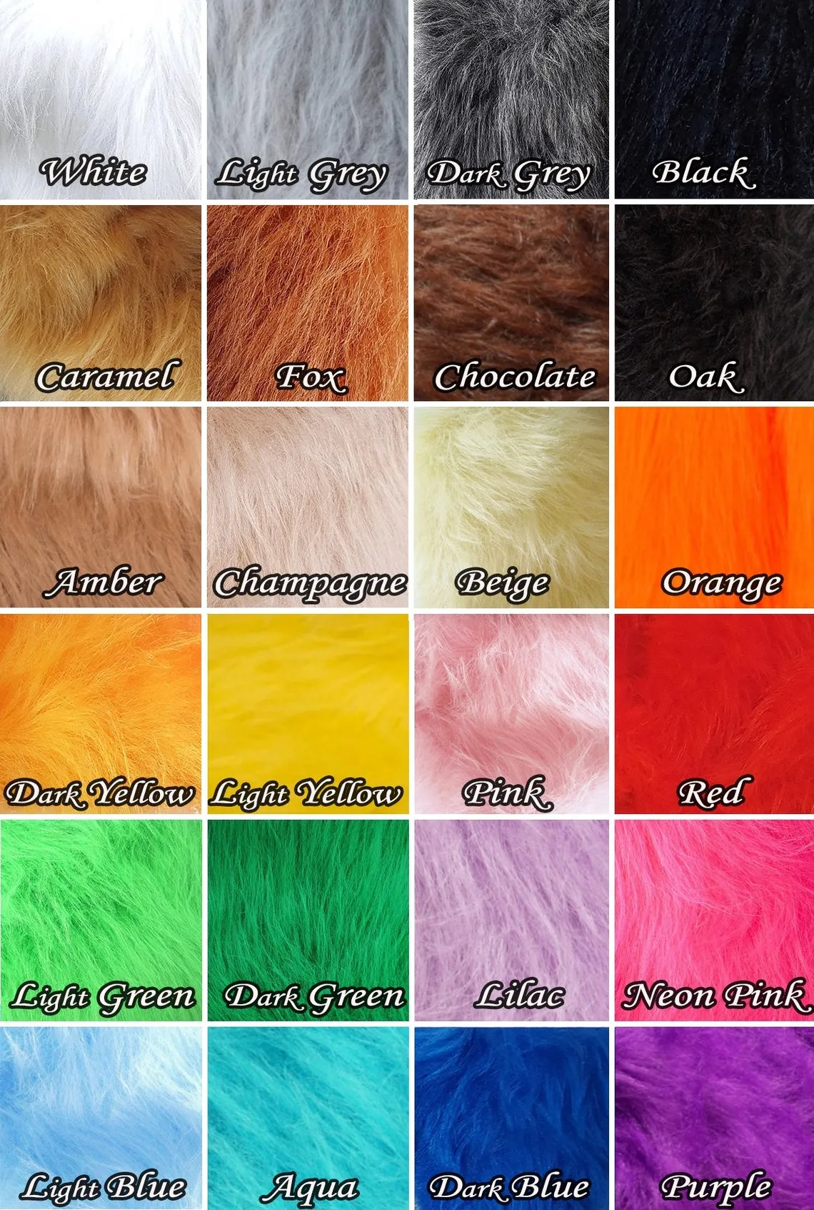 Wefab Fur Fabric Plush Soft Faux Fur Animal Fur Fake Fur Luxury Shag Cuddle Fabric