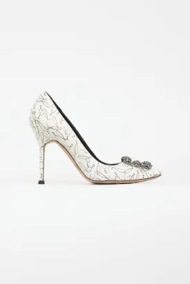 White & Black Hangisi Love Jewel Heel