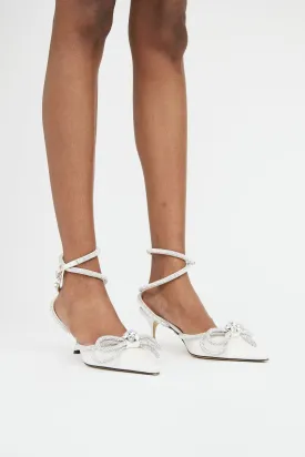 White & Silver Double Bow Pump